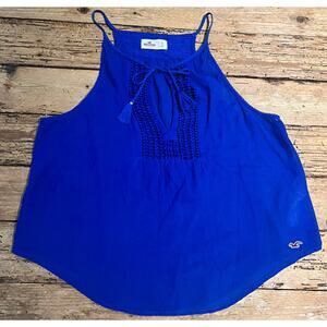 Hollister Womens Size S Blue Flowy Tank Top NWOT